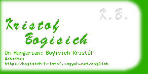 kristof bogisich business card