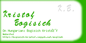 kristof bogisich business card